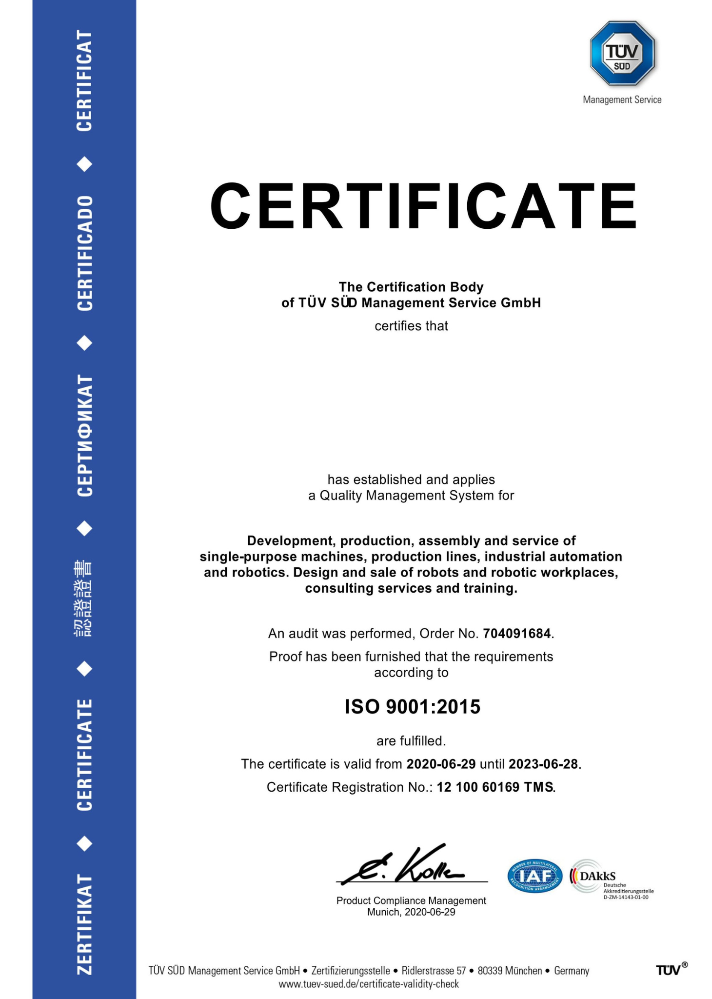 Knitwear Apparel Manufacturing Certifications - Better Cotton Initiative Certificate