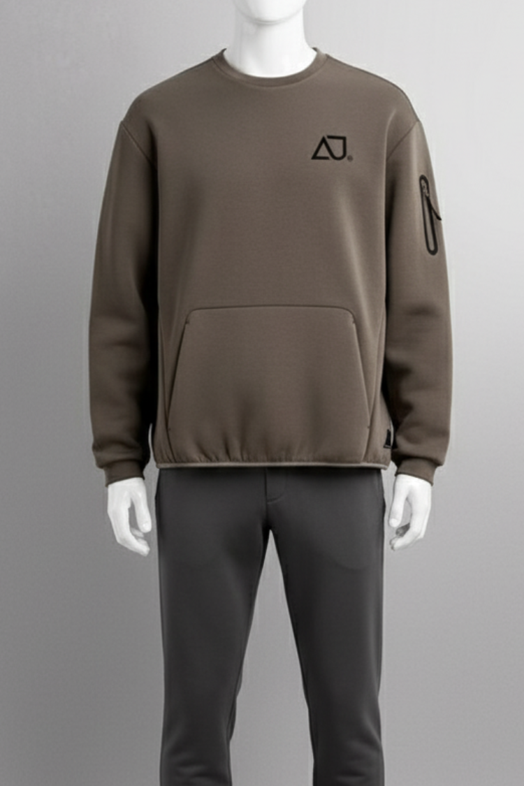 Custom Private Label Knitwear & Apparel Manufacturing - Brown Full Sleeves Hoodie