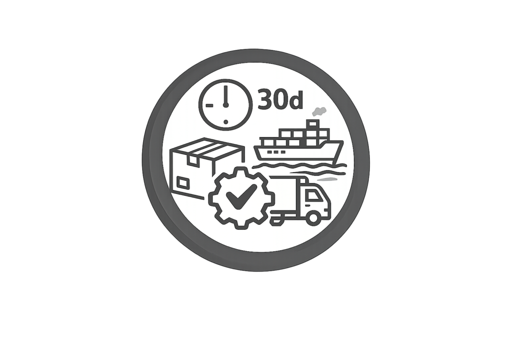 30-day production of Custom apparel manufacturing