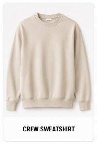 Crew-neck Sweashirt card | Hoodies & Sweatshirts manufacturer
