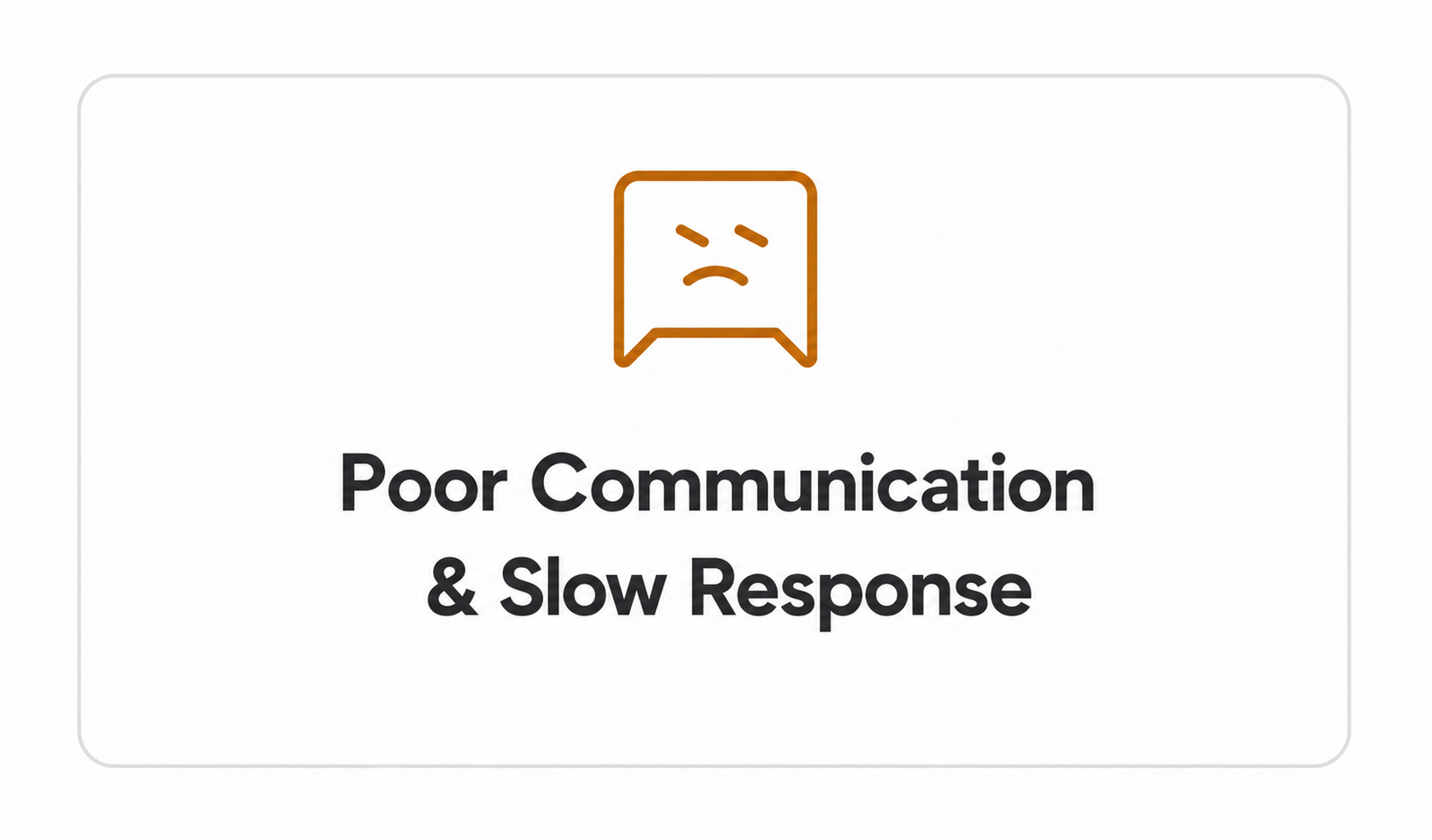 Poor communication icon about us page