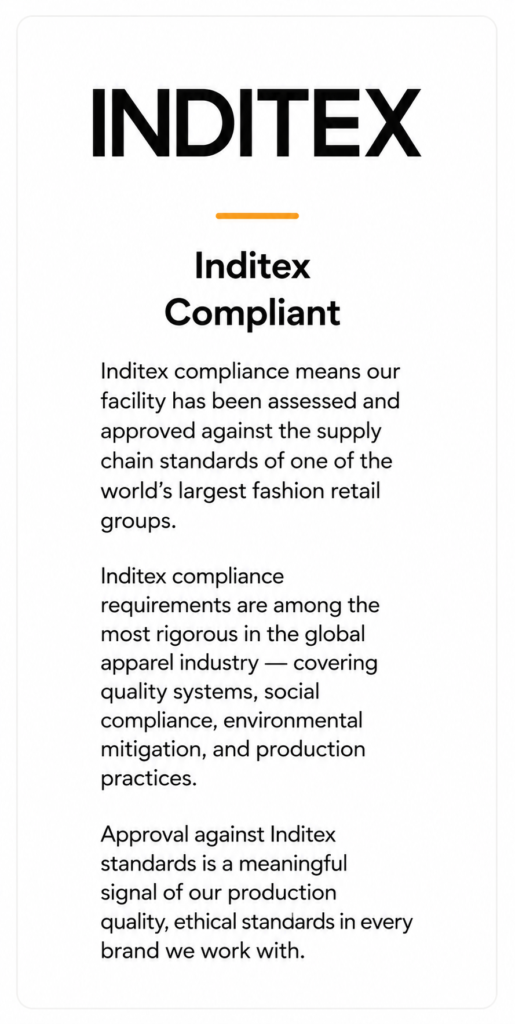 INDITEX certifications banner