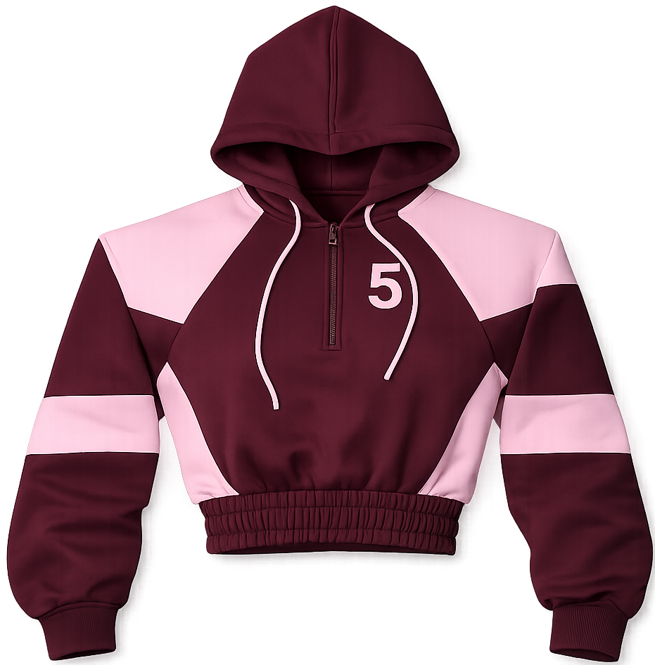 maroon pink stripe hoodie image | Hoodies & Sweatshirts manufacturer