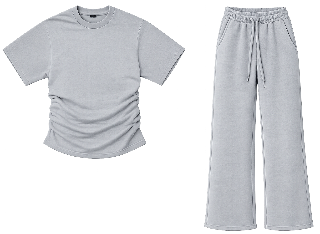 Stylish Grey T-Shirt, Trouser co ord image | Custom Tracksuit & apparel manufacturer