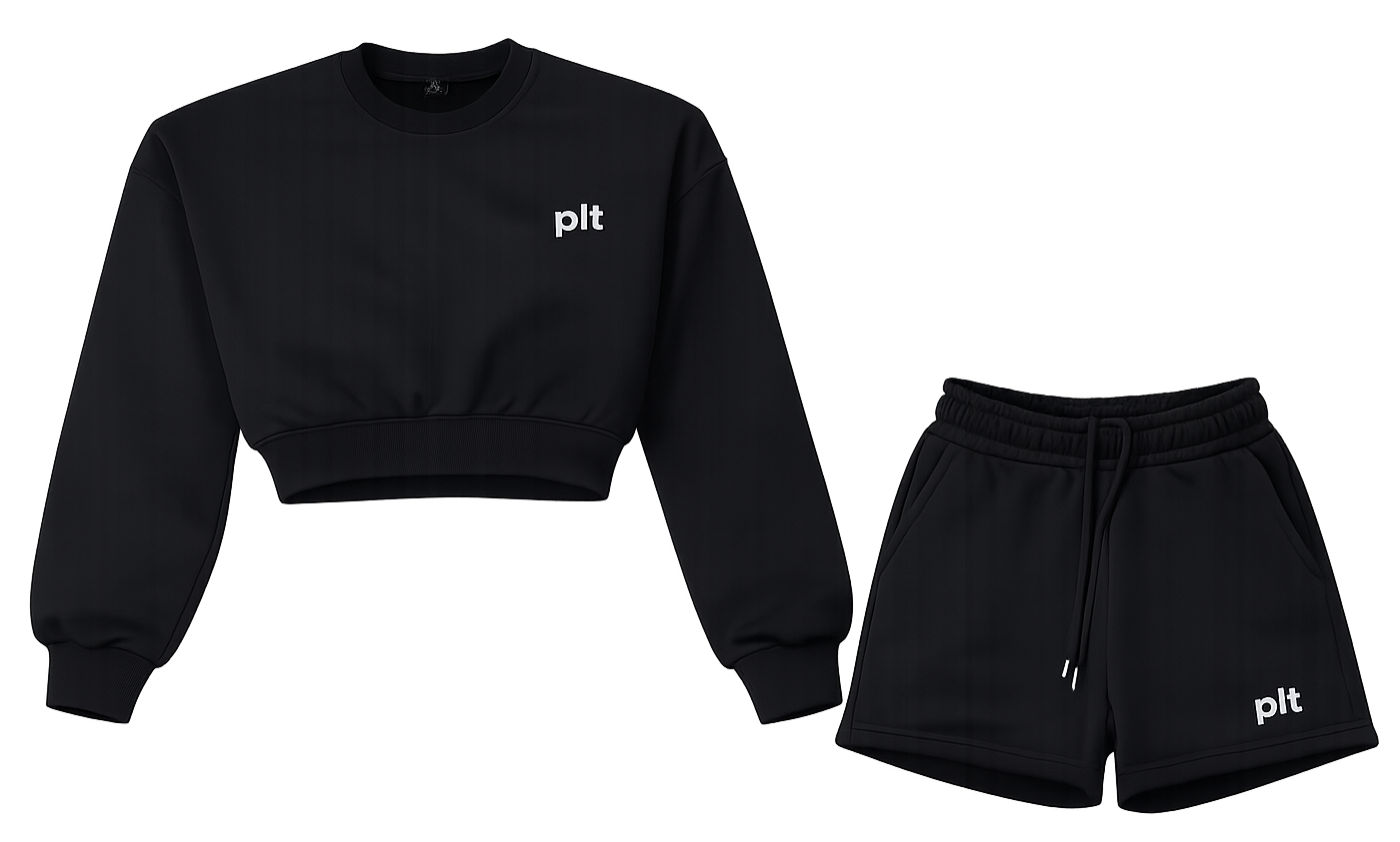 Black PLT Sweatshirt, Trouser co ord image | Custom Tracksuit & apparel manufacturer