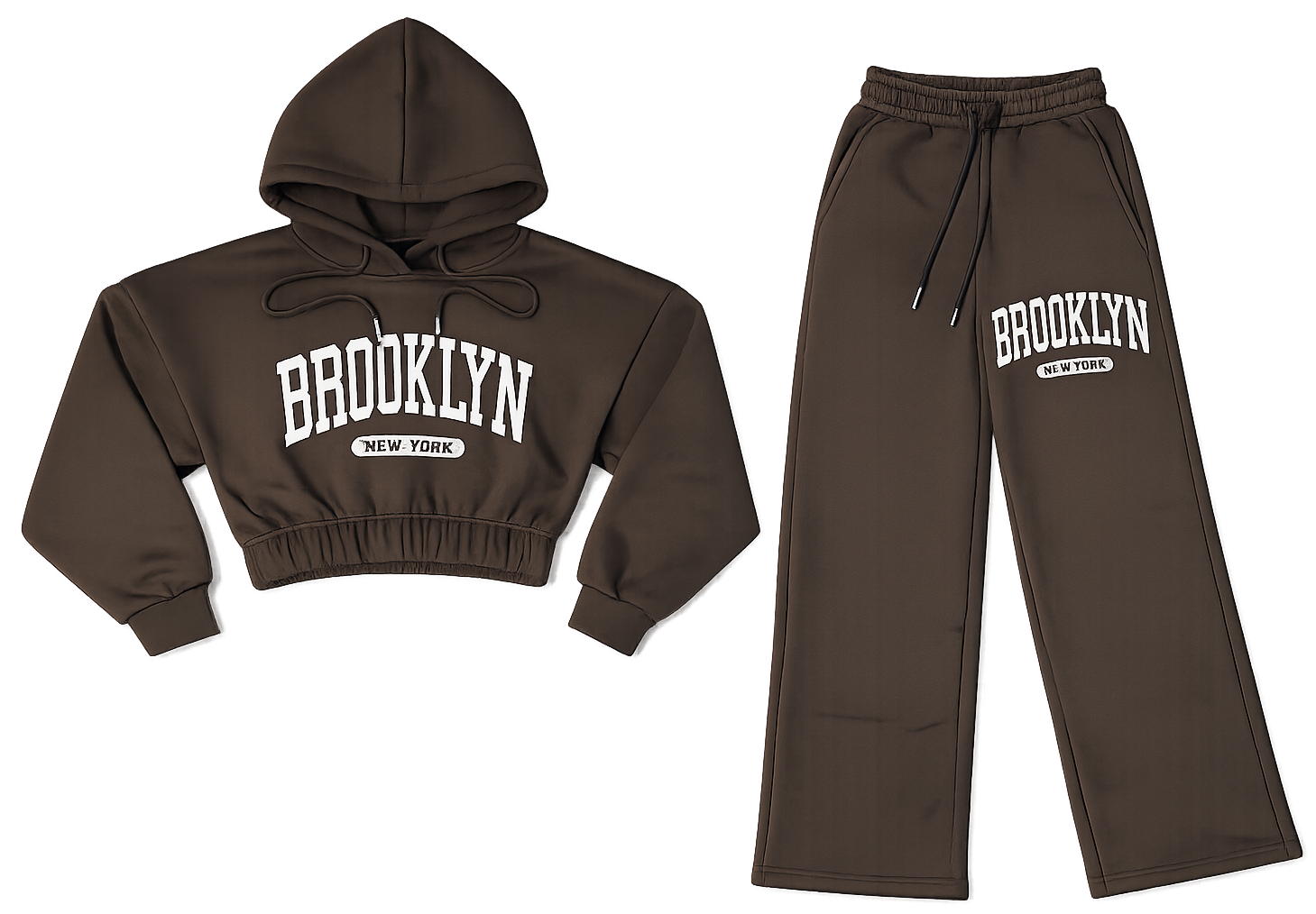 brown Brooklyn Hoodie, Trouser co ord image | Custom Tracksuit & apparel manufacturer