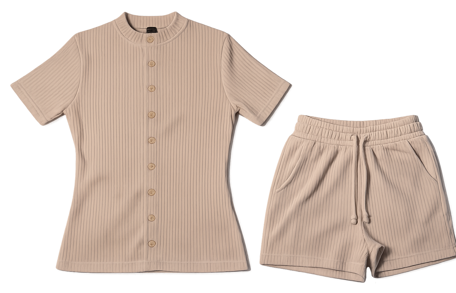 Skin color crop Top Shirt , Short co ord image | Custom Tracksuit & apparel manufacturer