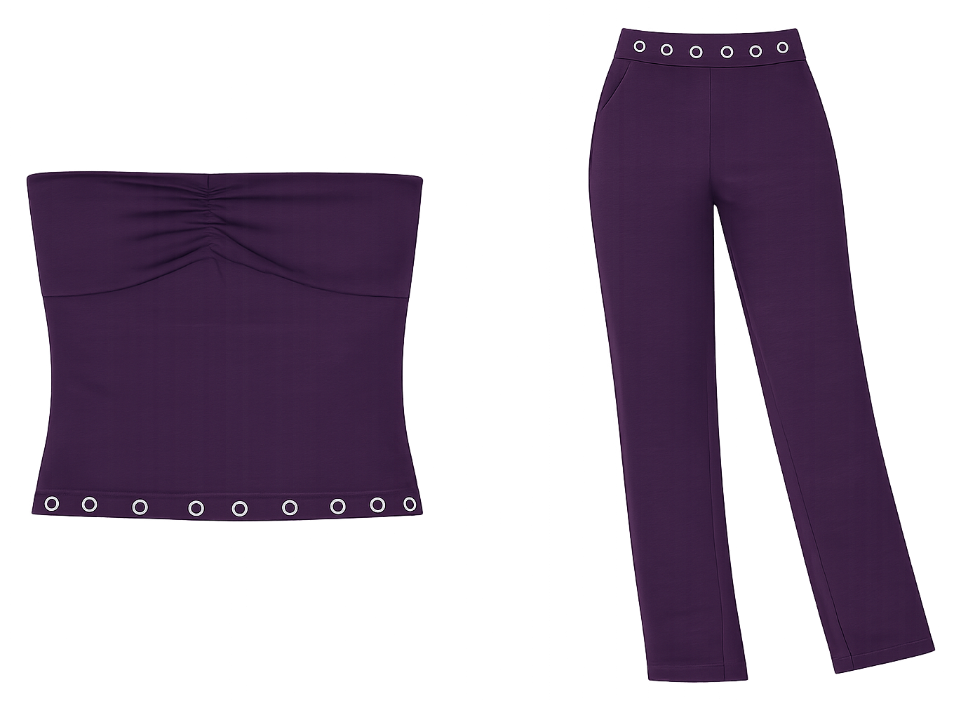 Maroon ilets Top, ilets Trouser co ord image | Custom Tracksuit & apparel manufacturer