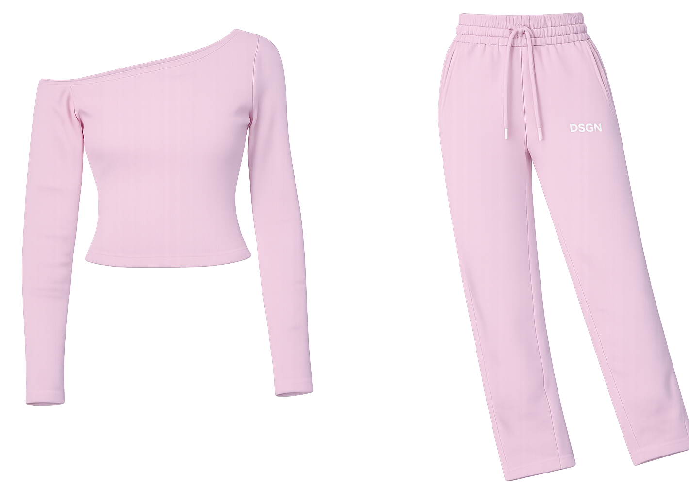 Pink color Stylish one side Shirt, trouser co ord image | Custom Tracksuit & apparel manufacturer