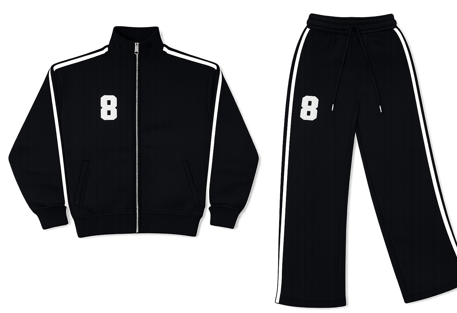 Black hoodie, trouser co ord image | Custom Tracksuit & apparel manufacturer