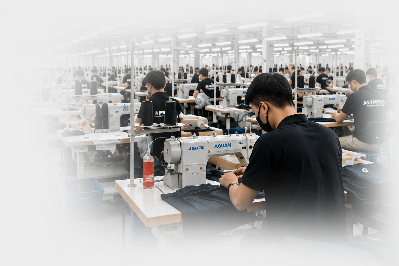 custom apparel manufacturing hero section banner image
