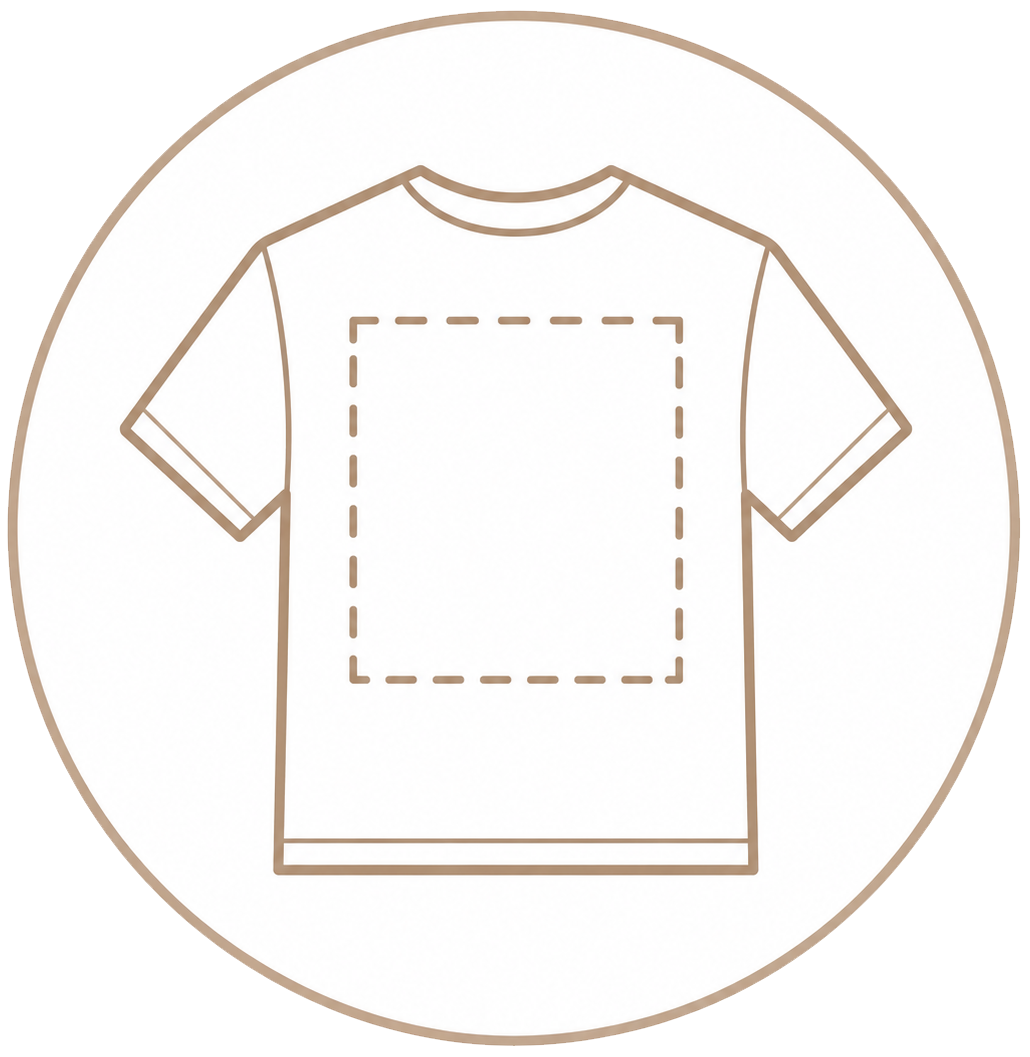Print and embroidery placement icon | Custom T-Shirt Manufacturer