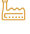 Vertically integrated manufacturer icon for hero section about us page
